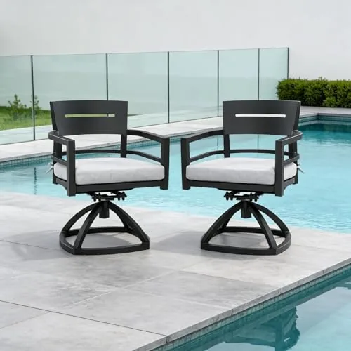 The Best Outdoor Patio Set with Swivel Chairs and Sunbrella